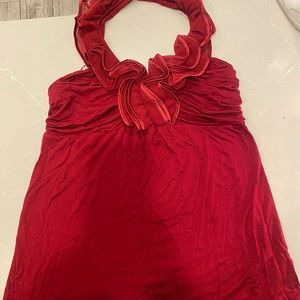 Bundle express ruffle halter tank tops